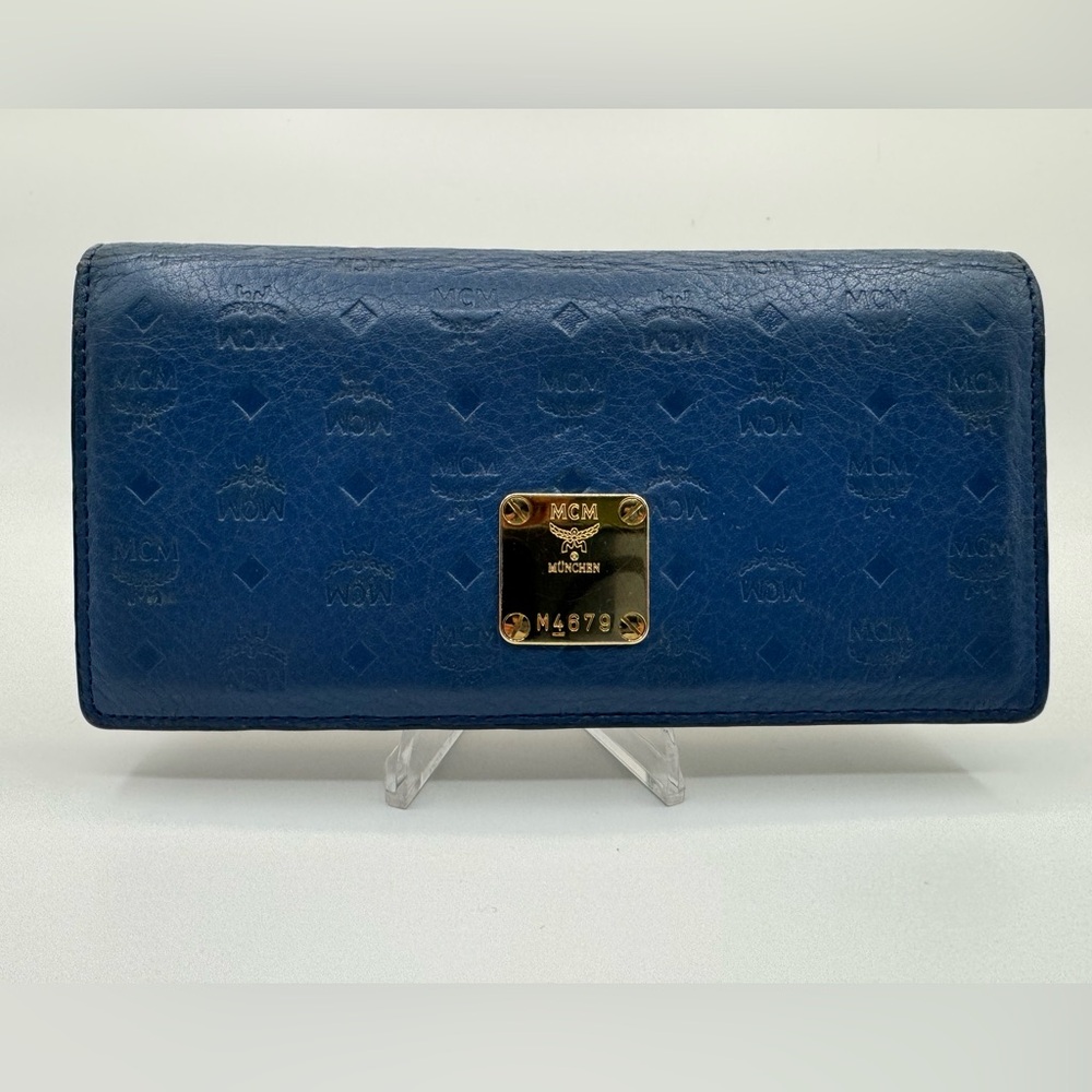 MCM Monogram Embossed Leather Wallet